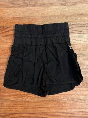 FP Movement by Free People Black High-Rise Ruched Waist Athletic Shorts